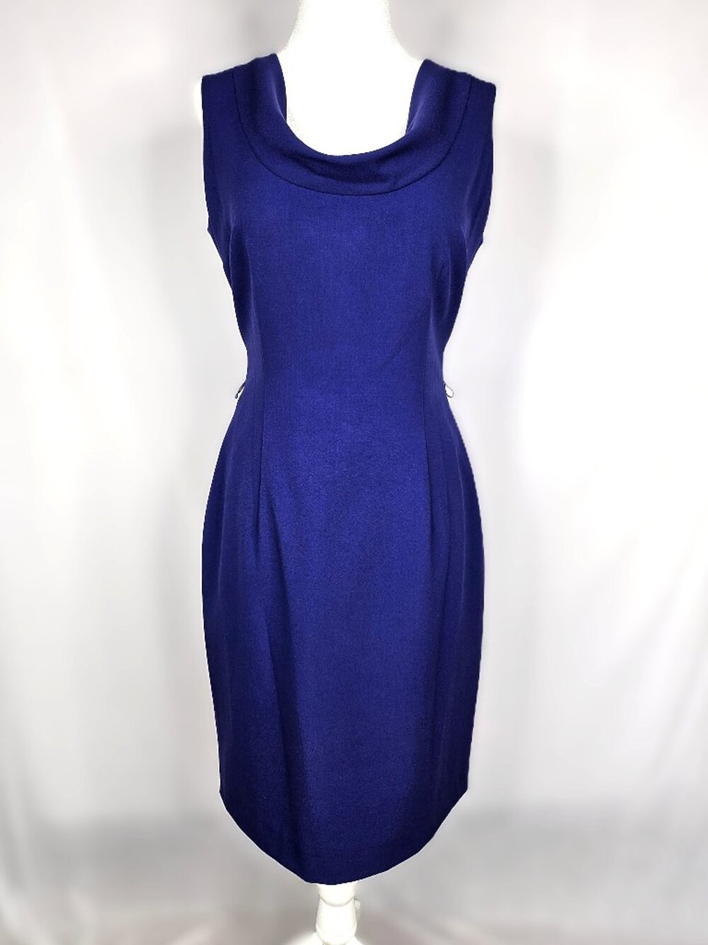 Calvin Klein | Purple Cowl Neck Sheath Midi Dress | Women's 6